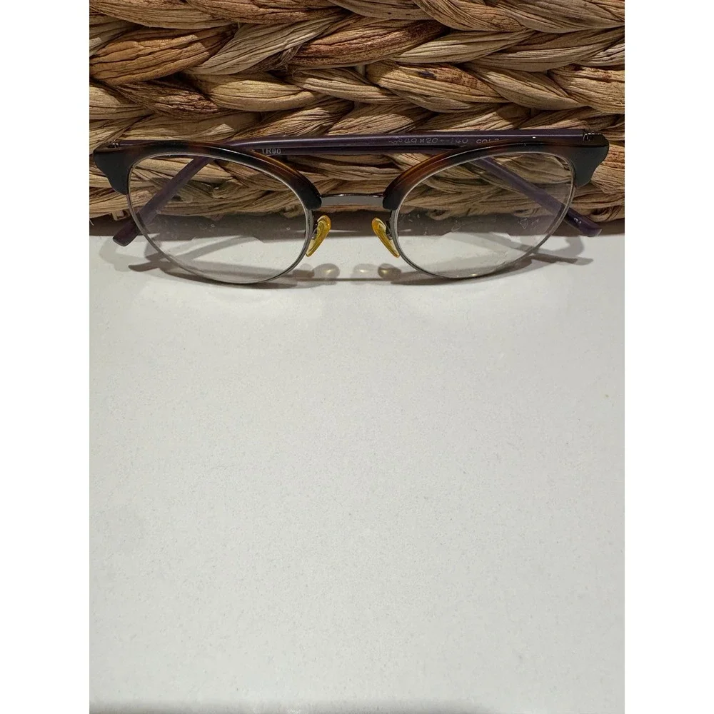 Eyecroxx Round‎ Tortoise Silver Metal Frame Glasses Spectacles Eyewear